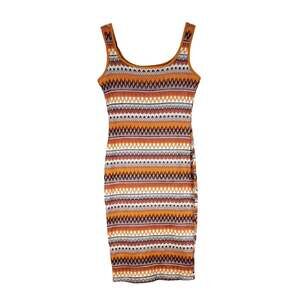 Orange Dress Women’s Small Bohemian Bodycon Beach Summer Tank Patterned Casual